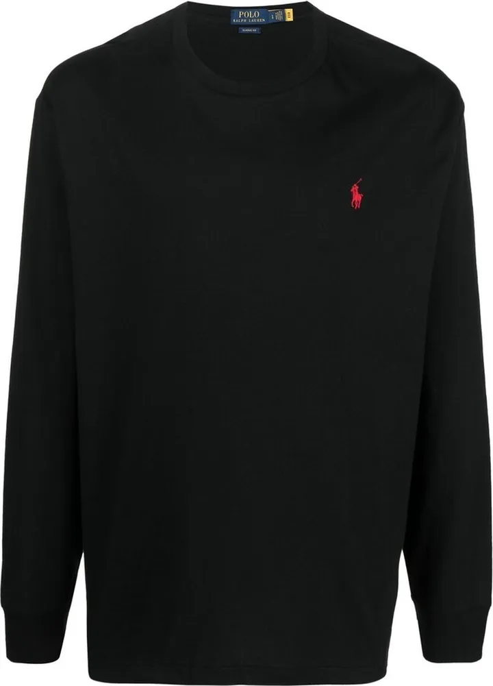 logo-embroidered long-sleeve T-shirt