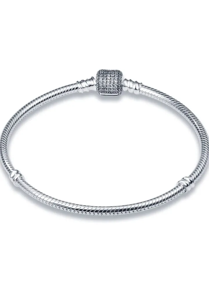 PANDORA Jewelry Beads and Pave Cubic Zirconia Bracelet in Sterling Silver