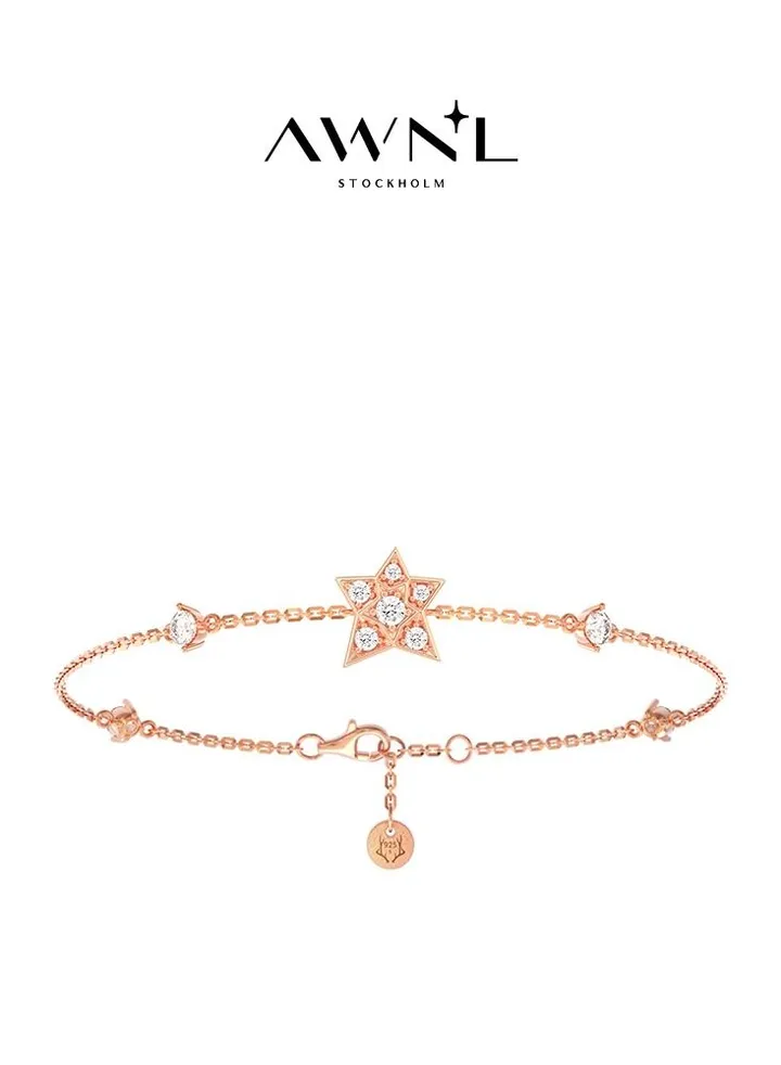 Women's North Star Charm Silver Bracelet