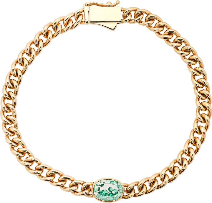 Women's 18K Yellow Gold Unidinho Emerald Bracelet