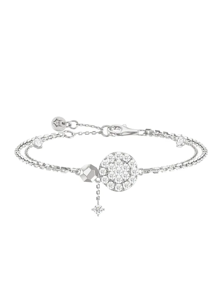 Women's Bracelet With 925 Sterling Silver and CZ Diamonds,Gift For Women Wife Girlfriend Dark Sky Park Collection