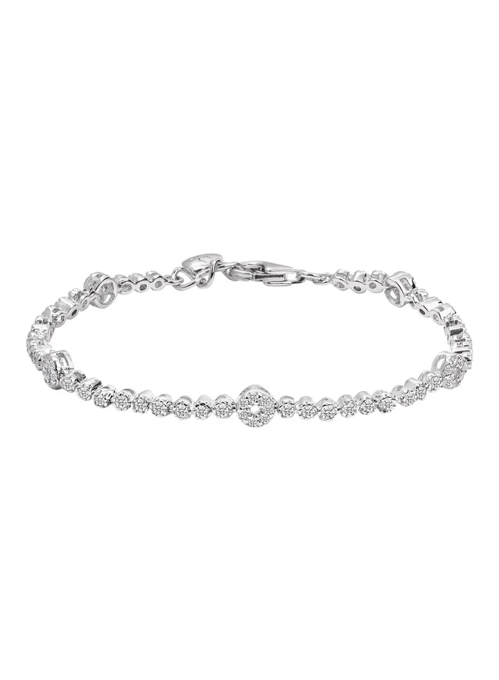 Enternal Love Women's Bracelet With CZ Diamond 925 Sterling Silver Gift for Wife Girlfriend Women