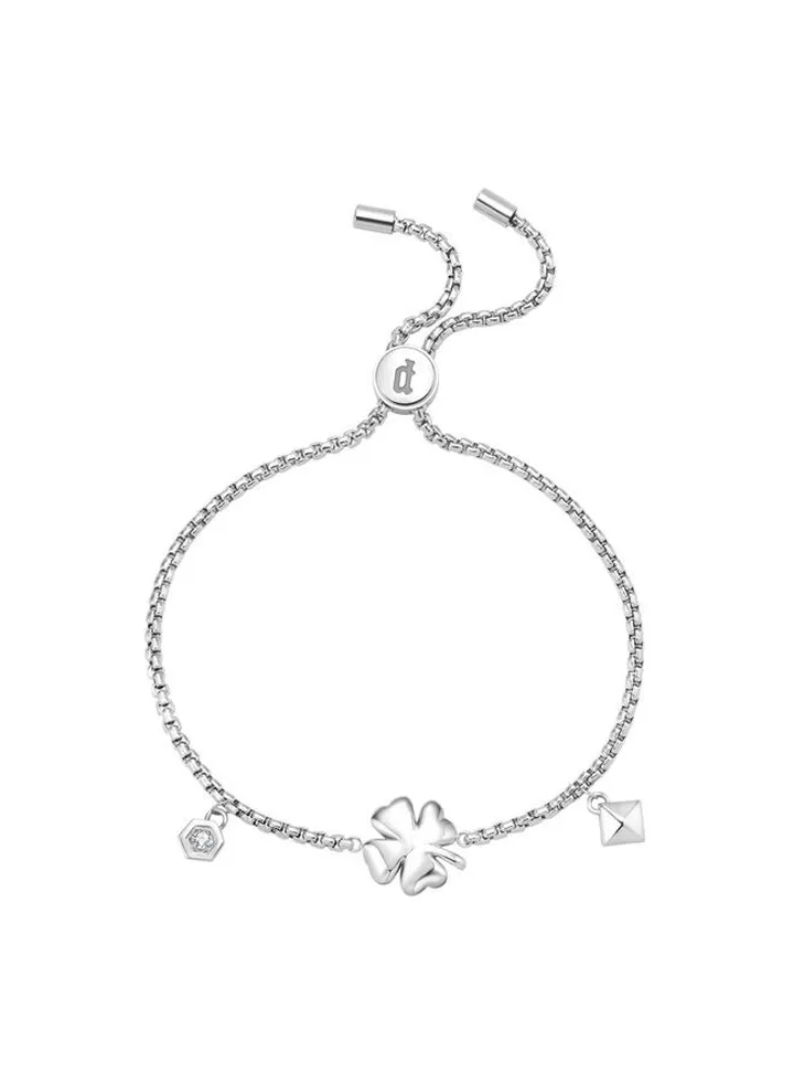 Police Twinkling Silver Color Stainless Steel Ladies Bracelet With Crystals - PEJLB0002202