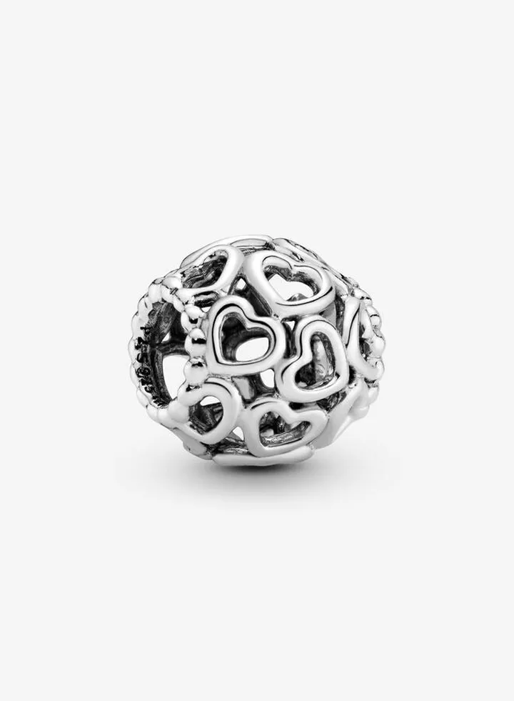 925 Sterling Silver Open Your Heart Charm for Women's Bracelet 790964