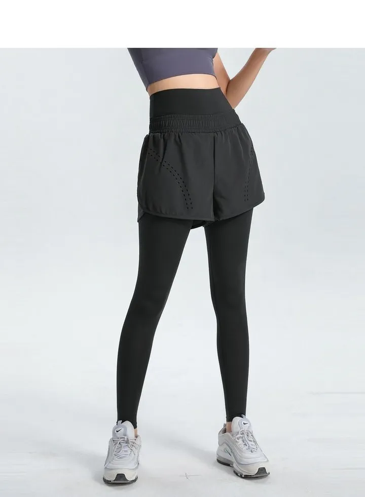 Yoga Fake two-piece sweatpants Black