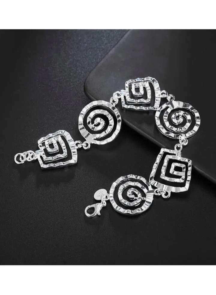 Elegant 925 Solid Silver Bracelet For Women