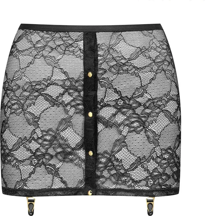 MAISON CLOSE - Skirt With Suspenders - Jeux Magnétiques - Black