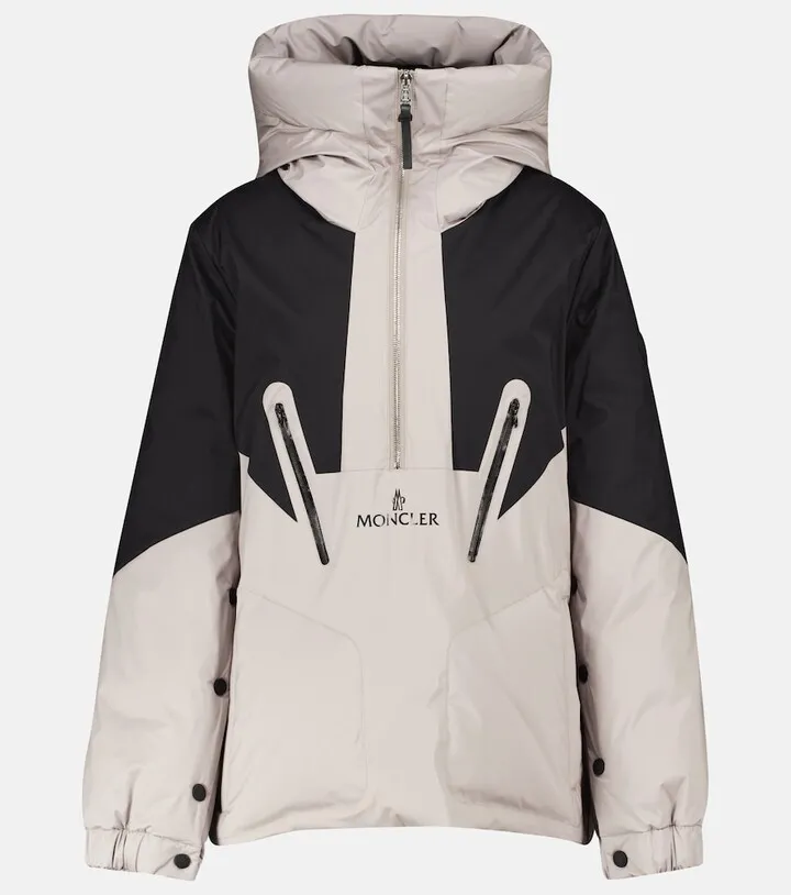 Iberis hooded half-zip down jacket