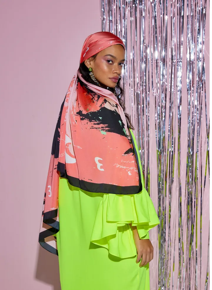 Luxury Printed Satin Hijab - Sustainable
