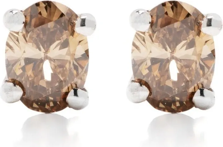 18kt White Gold Diamond Stud Earrings