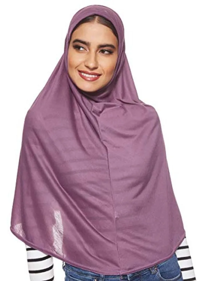 Solid Cotton Hijab Dirty Purple