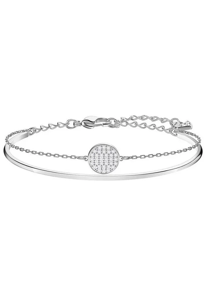 Rhodium Plated Stone Studded Ginger Bracelet