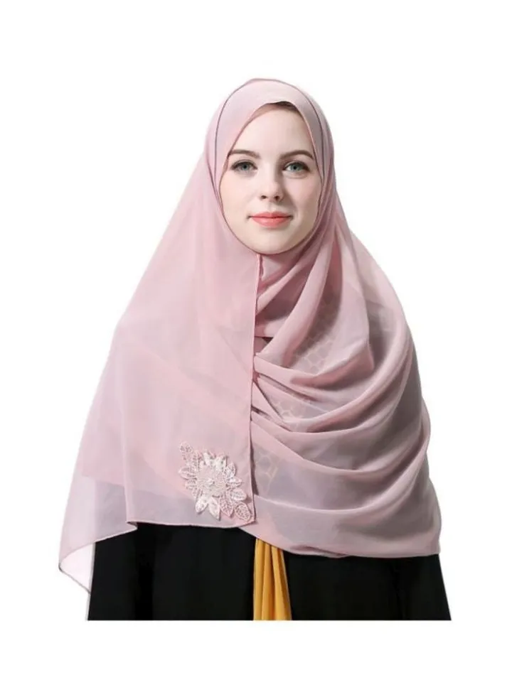 Casual Chiffon Hijab Dark Pink