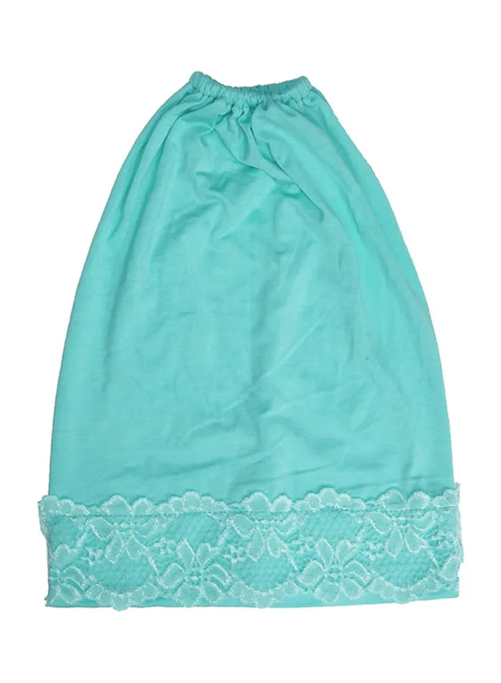 Crochet Border Inner Tube Hijab Blue