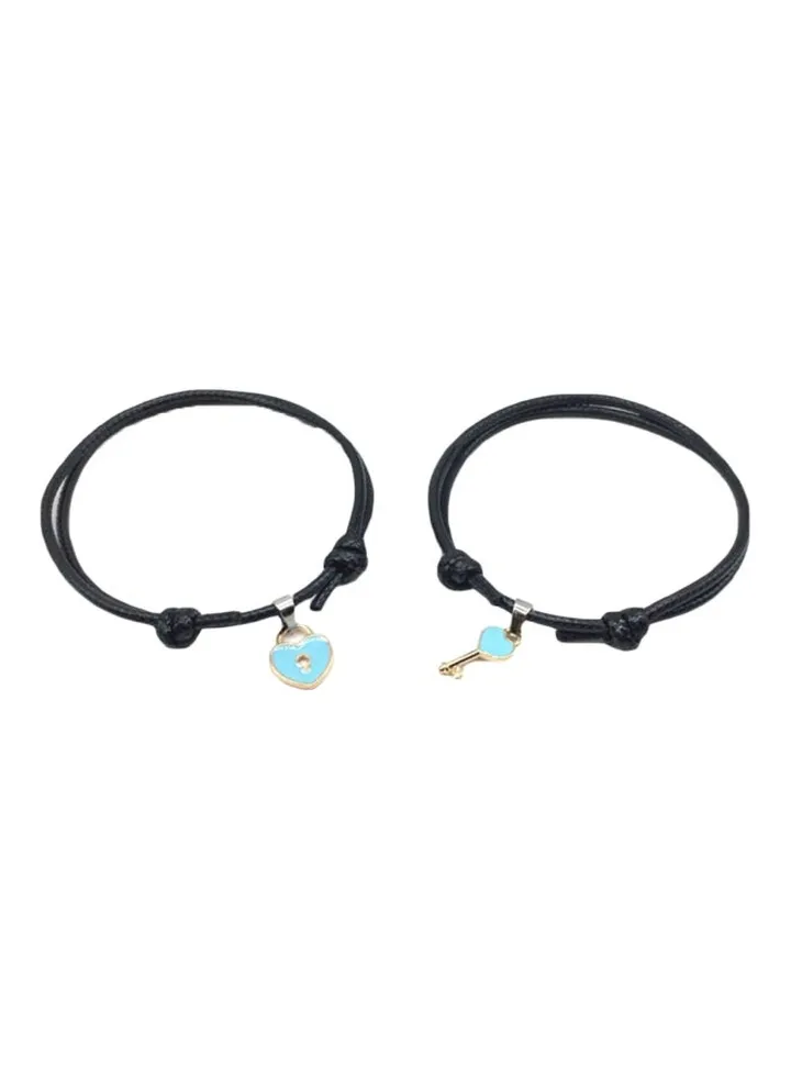 Heart Charm Couple Bracelet