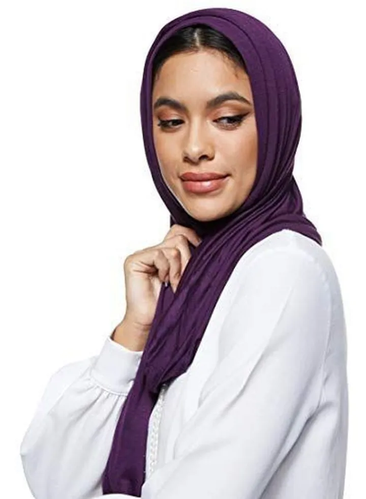Jersey Stretch Hijab Dark Purple