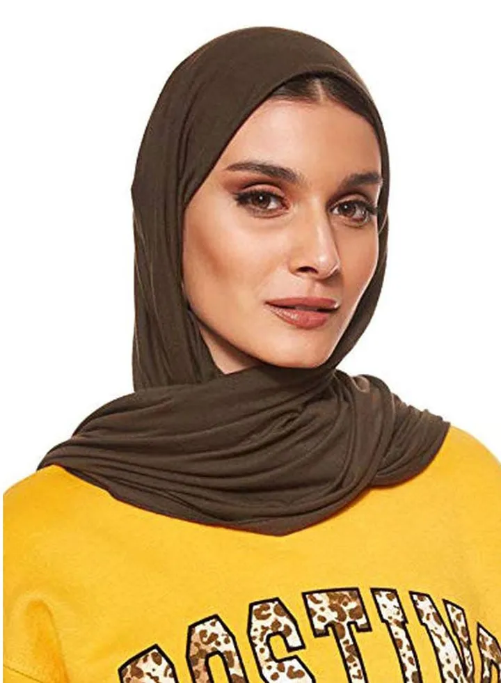 Jersey Stretch Hijab Brown