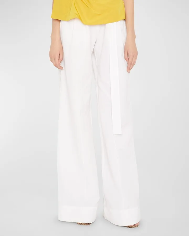Kori Belted High-Rise Wide-Leg Pants