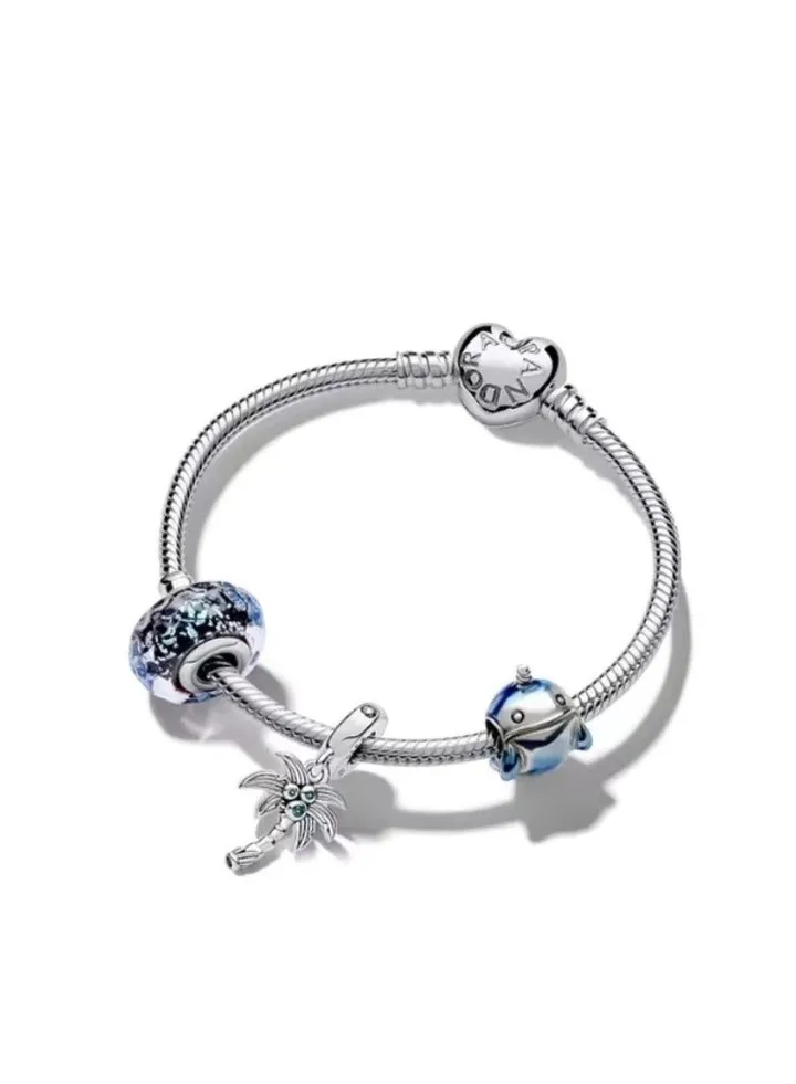Pandora dark blue silver sea bracelet