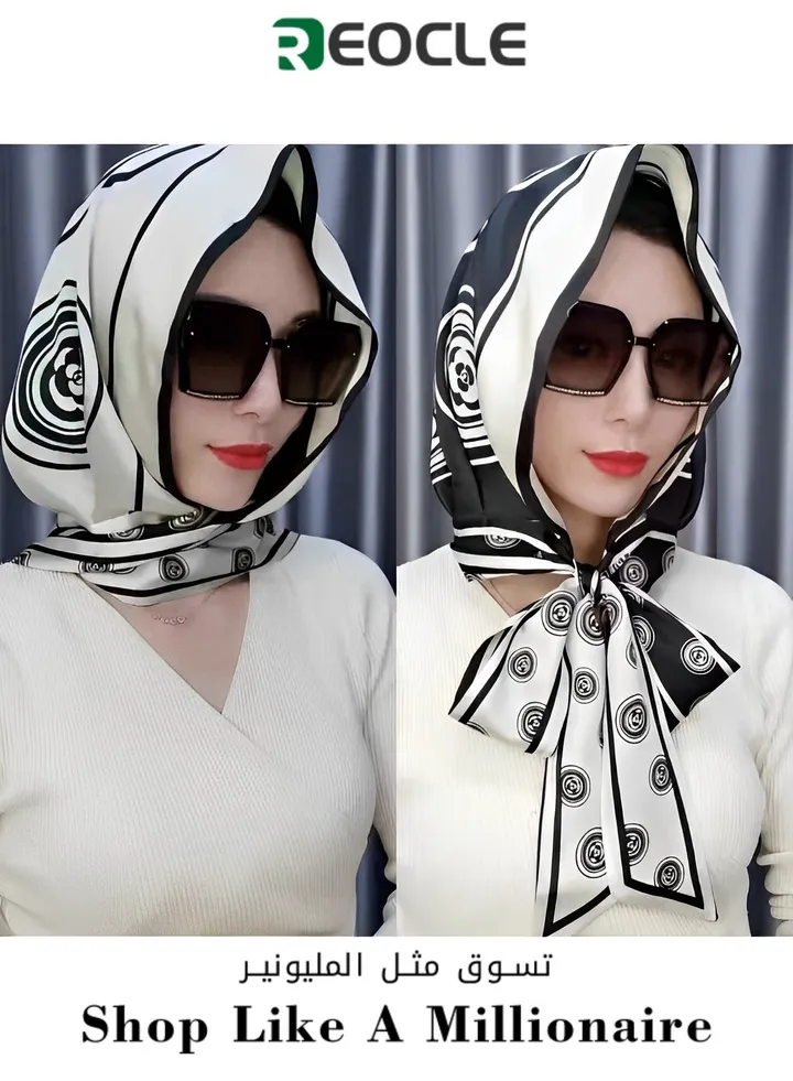 Women's Turbans with Double Sided Sun Protection Turban Head Wraps Soft One Piece Hijab Long Turban Full Head Scarf Mulberry Silk Sunscreen Visor