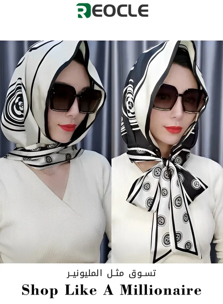 Women's Turbans with Double Sided Sun Protection Turban Head Wraps Soft One Piece Hijab Long Turban Full Head Scarf Mulberry Silk Sunscreen Visor