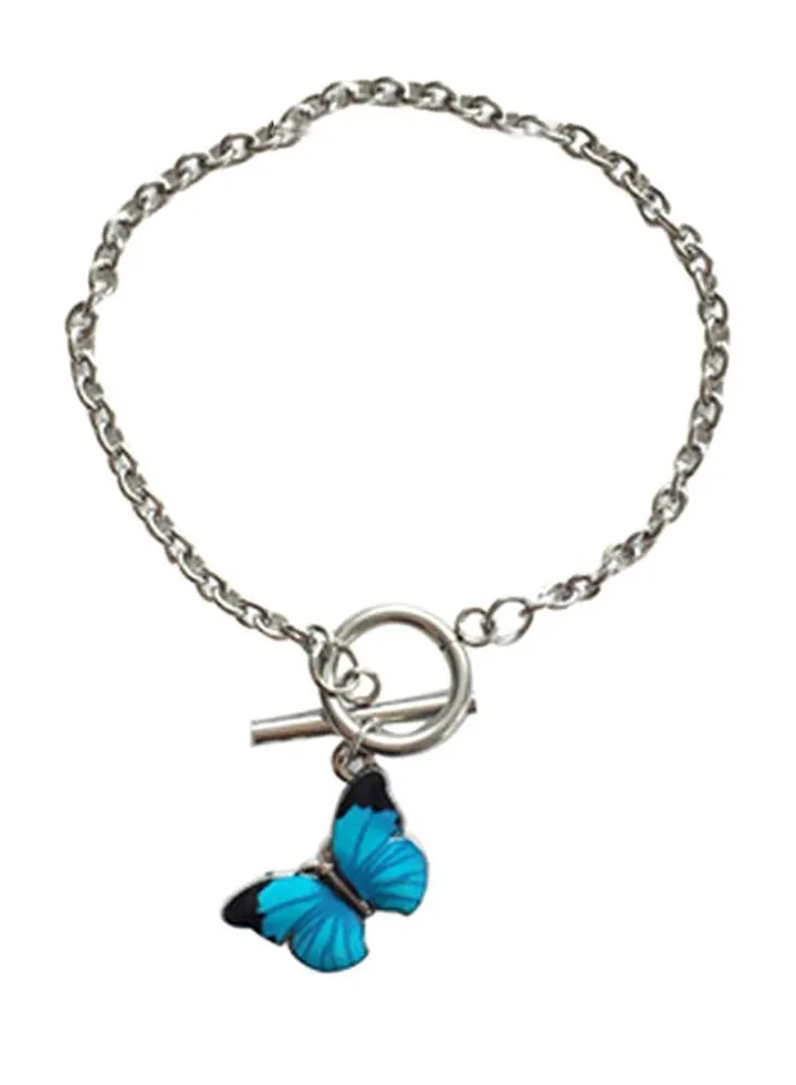 Silver Butterfly Design Bracelet