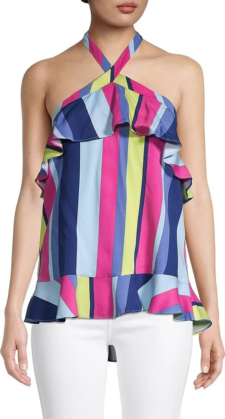Striped Halterneck Top