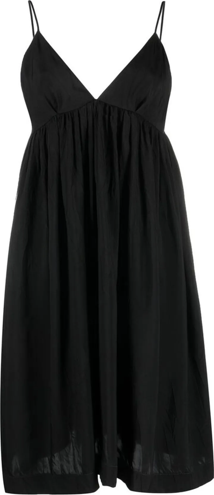V-neck empire-line midi dress