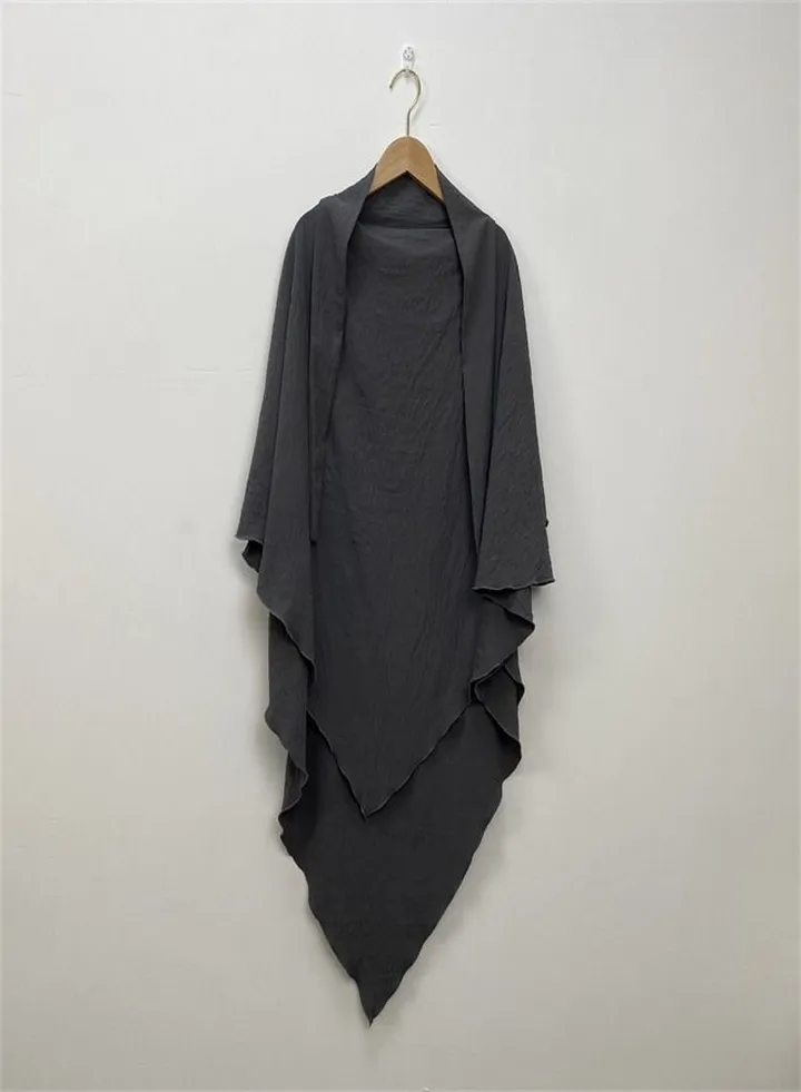 Simple And Fashionable Solid Color Turban Dark Grey