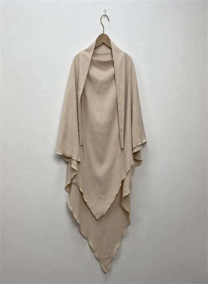 Simple And Fashionable Solid Color Turban Light Beige