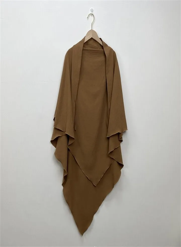 Simple And Fashionable Solid Color Turban Light Brown