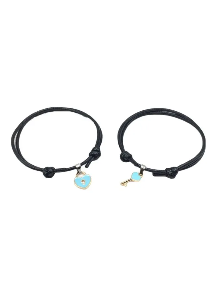 Heart Charm Couple Bracelet