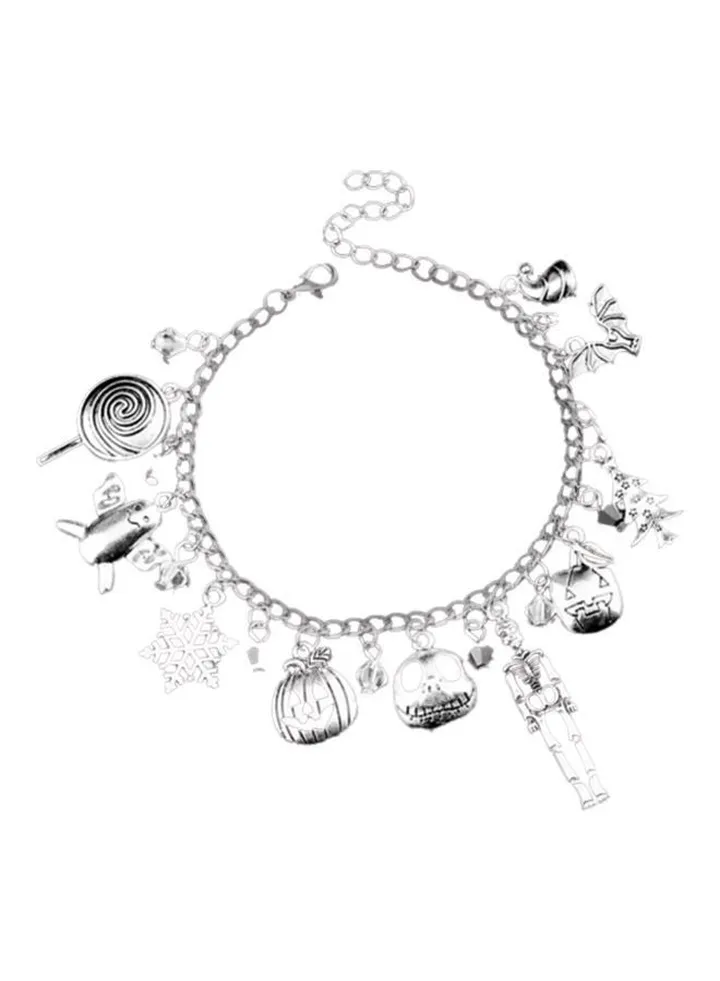 Ghost Skull Charm Bracelet