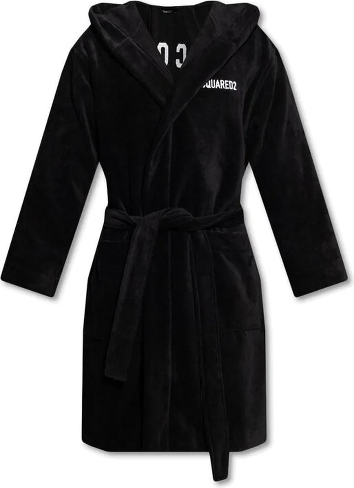 Dsquared2 Hooded Belted Bathrobe