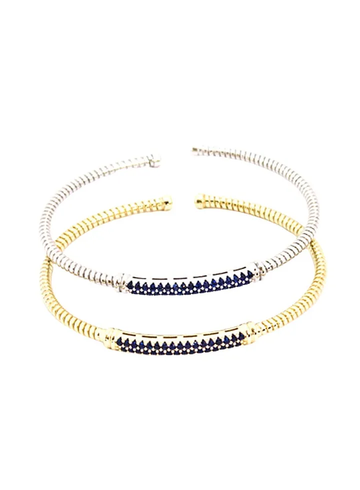 2-Piece Pure 925 Sterling Silver Ladylike Bangle