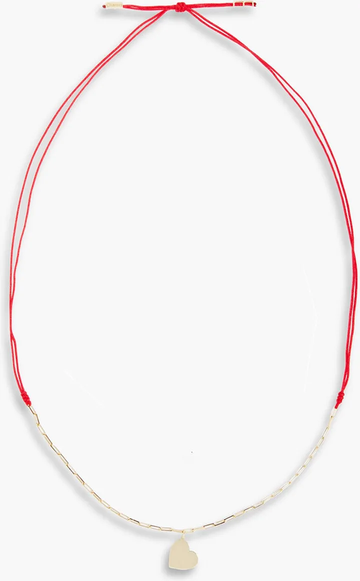 14-Karat Gold And Cord Necklace