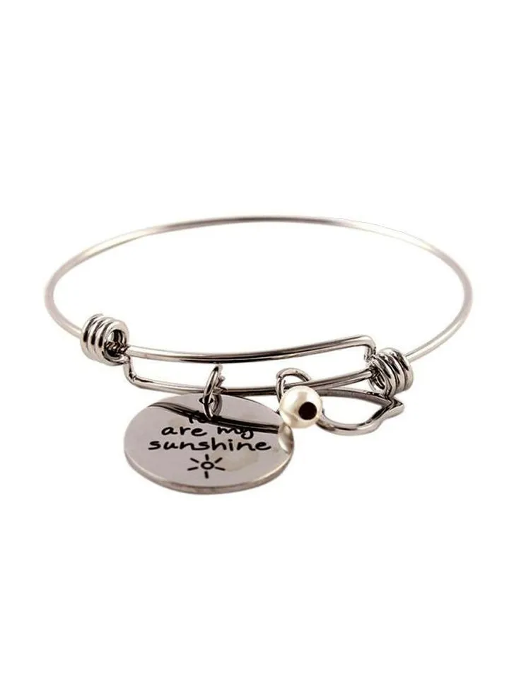 Titanium Letter Charm Bracelet