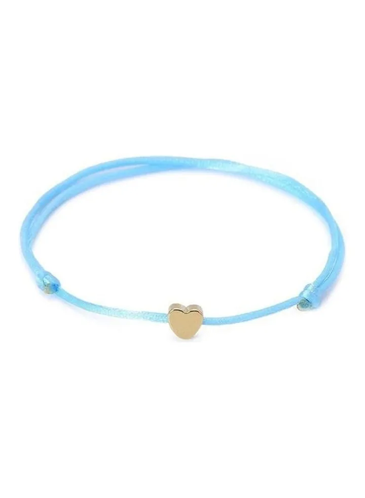 Heart Charm Rope Lucky Bracelet