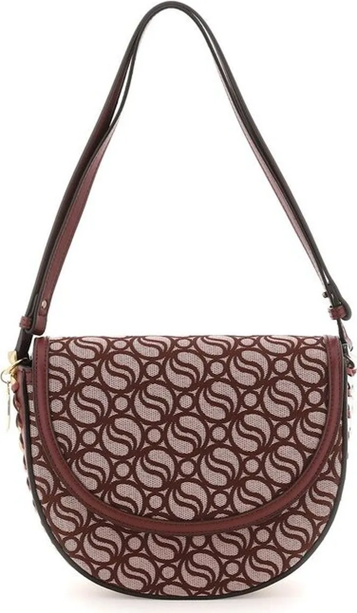 Stella McCartney Frayme S-Wave Flap Medium Shoulder Bag