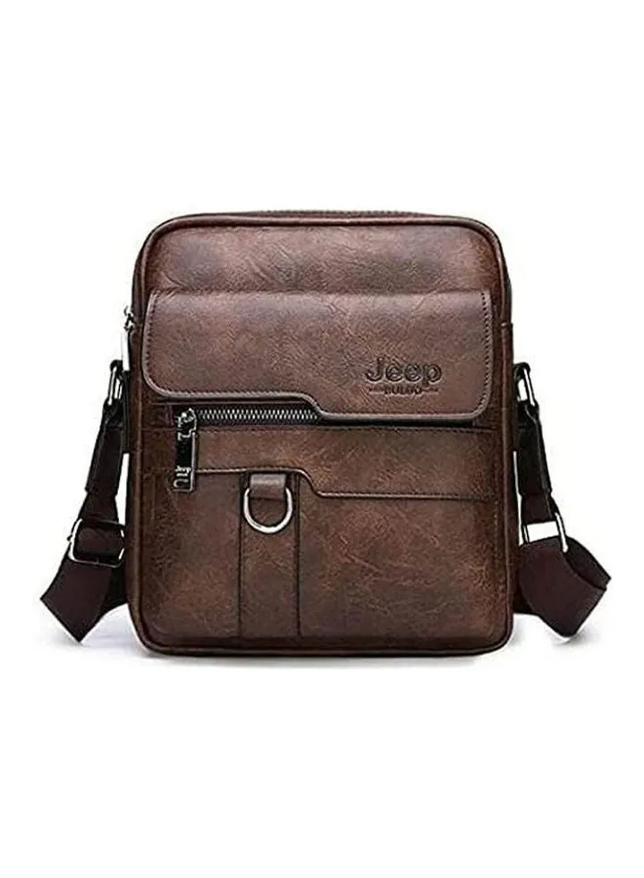 Leather Cross Body Bag brown