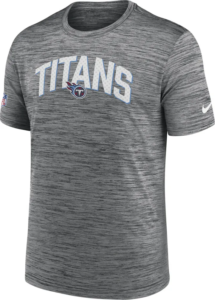 Nike Men's Dri-FIT Velocity Athletic Stack (NFL Tennessee Titans) T-Shirt in Grey