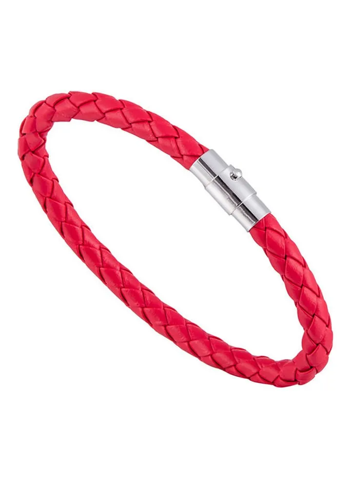 Women Fashion Leather Rope Braided Buckle Bracelet