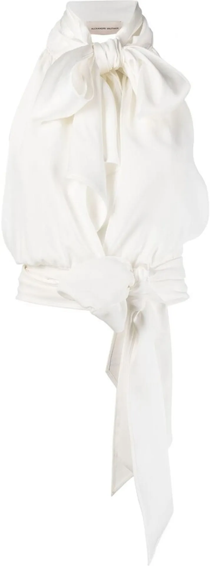 Pussy-Bow Halterneck Top