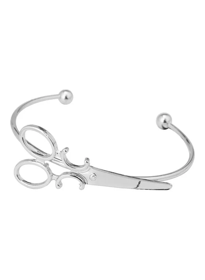 Cuff Bracelet Mini Scissors Charm Bangle