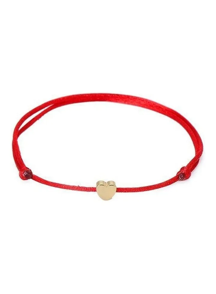 Heart Charm Rope Lucky Bracelet