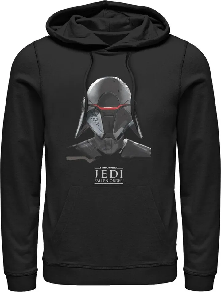 Men's Star Wars Jedi: Fallen Order Second Sister Mask Pull Over Hoodie - Black - Large