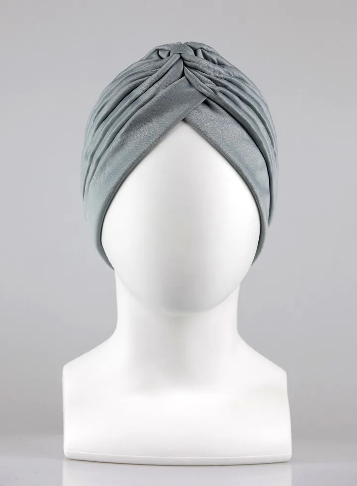 Shadow Ladies Turban Head Cap-Grey