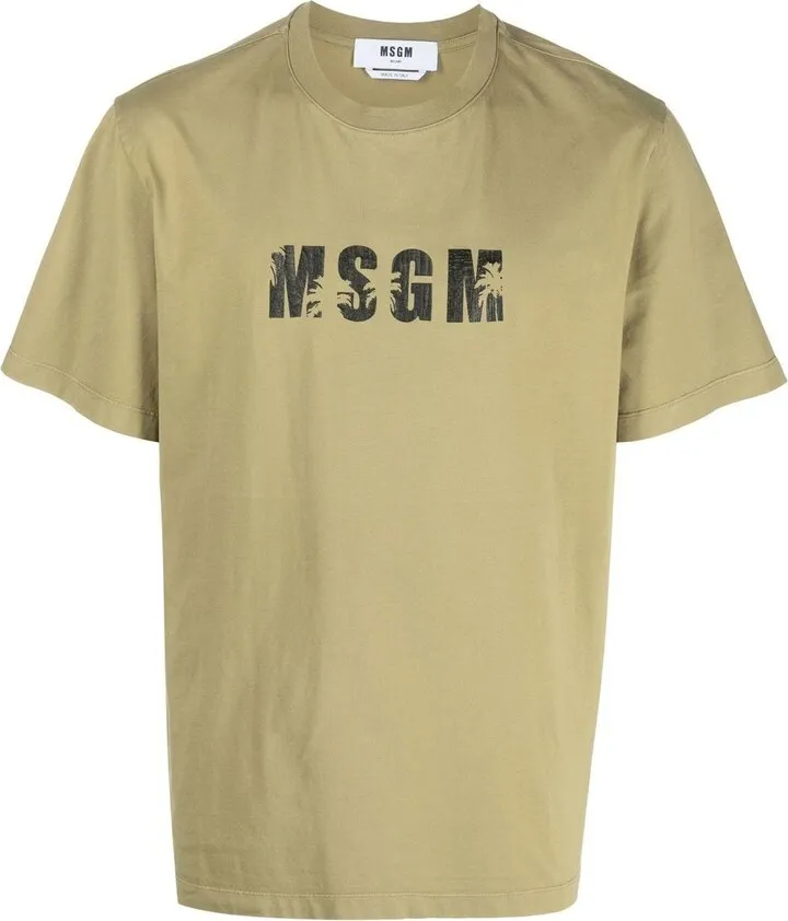 distressed logo-print T-shirt