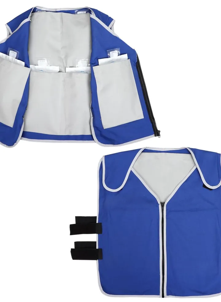 Cooling Vest for High Temperature, Fire Rescue Vest, Includes 20 PCS of Ice Packs, Cooling Clothes for Hot Temperatures, 6 Pockets for Convenience.
