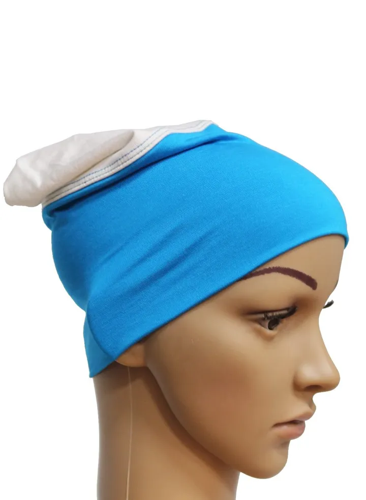 Women's Stretch Inner Tube Hijab Sky Blue/White